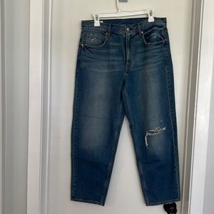 Barrel high rise jean